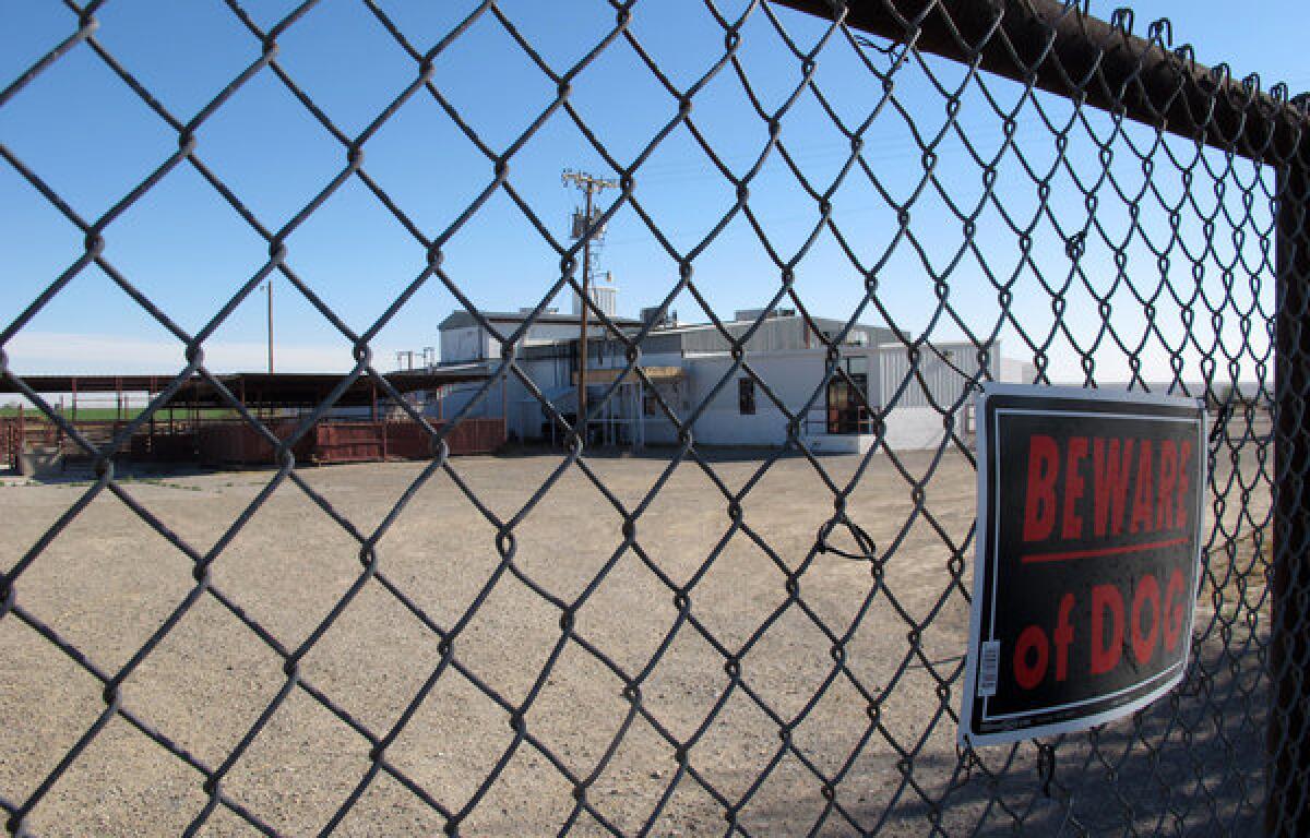 Valley Meat Co., seen here in April, sits idle while waiting for the Department of Agriculture to approve its plans to slaughter horses. It did get the OK, but opponents received a temporary restraining order Friday.