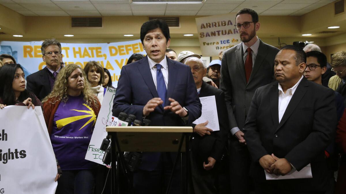 State Senate President Pro Tem Kevin de Leon.