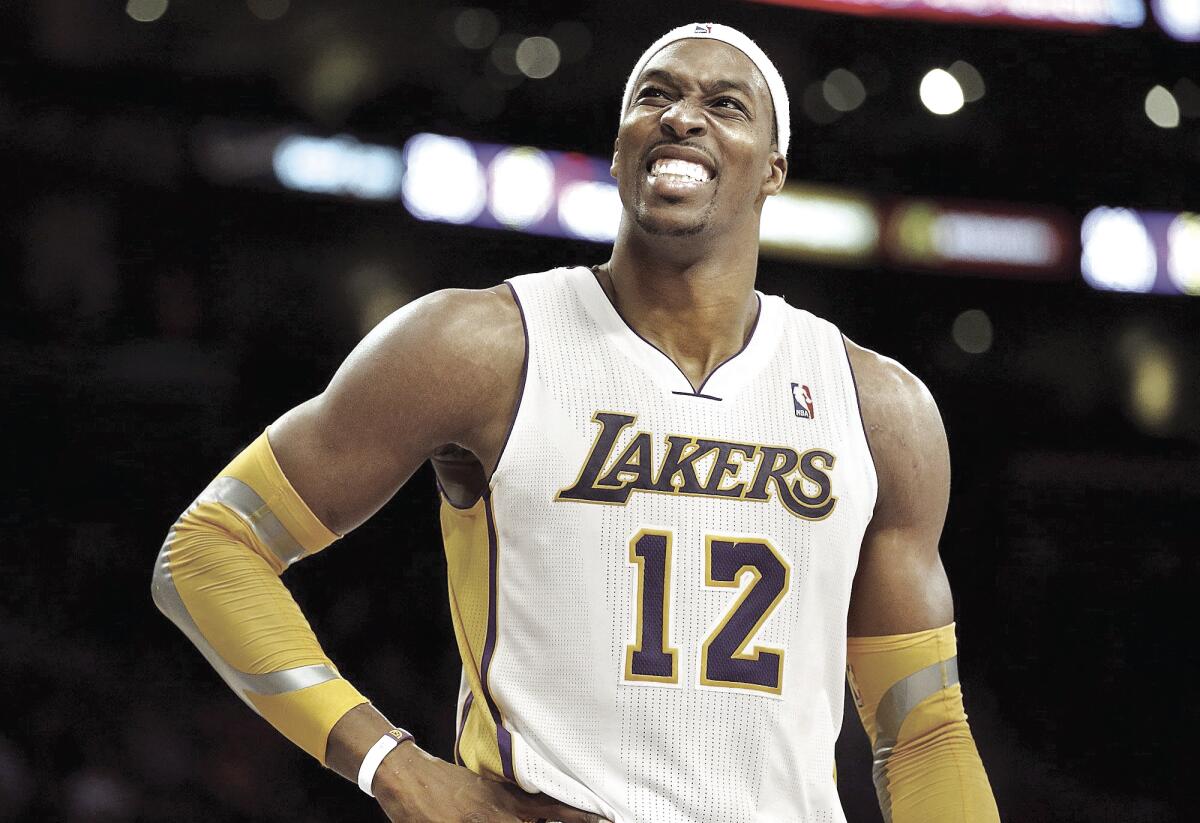 Dwight Howard played for the Lakers from 2012 to 2013.