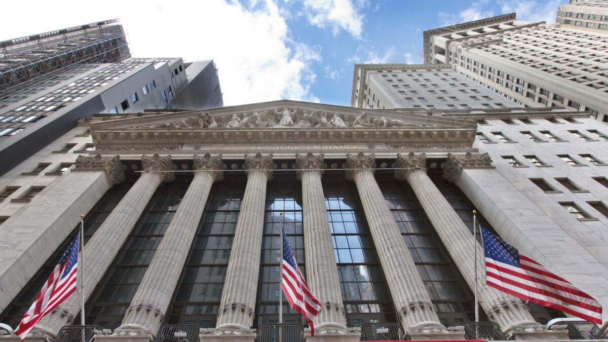 The facade of the New York Stock Exchange.