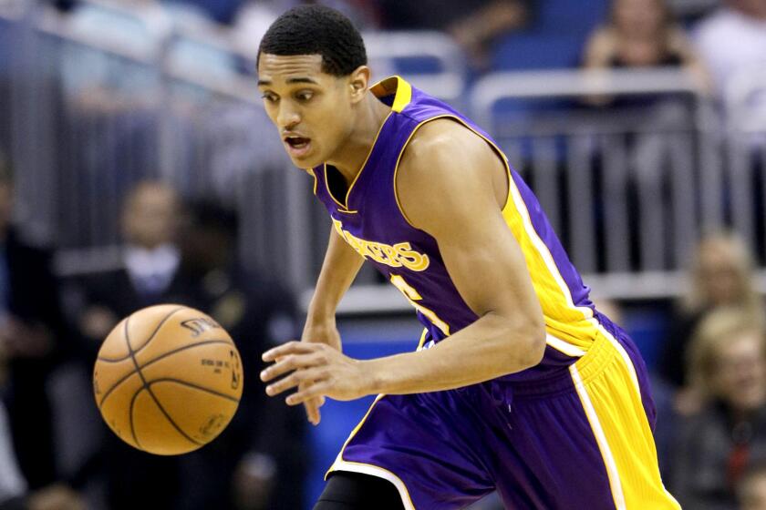 Rookie Jordan Clarkson continues to start at point guard for the Lakers.