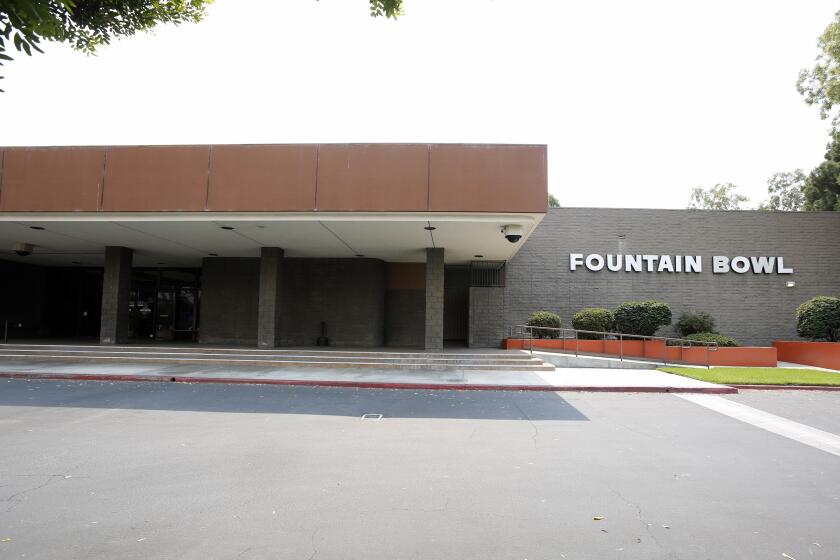 Fountain Bowl, on the 17100 block of Brookhurst St., in Fountain Valley on Wednesday, Sept. 9, 2020.