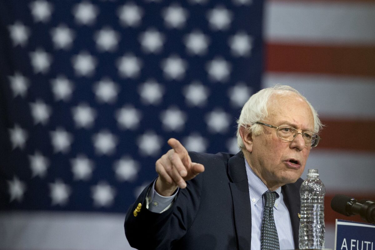 Democratic presidential candidate Bernie Sanders campaigns in Chicago.