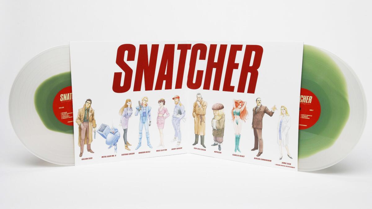 The "Snatcher" vinyl soundtrack. Music by Konami Kukeiha Club.