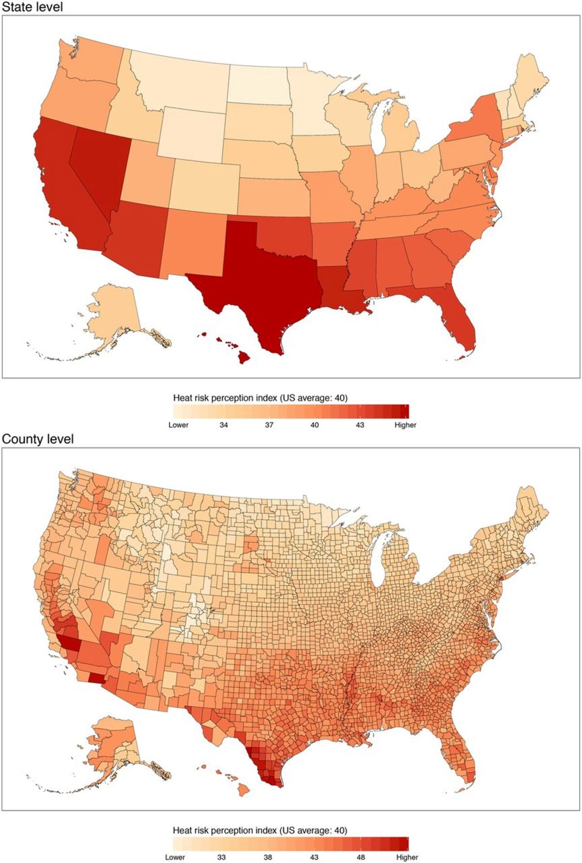 Heat risk perception maps