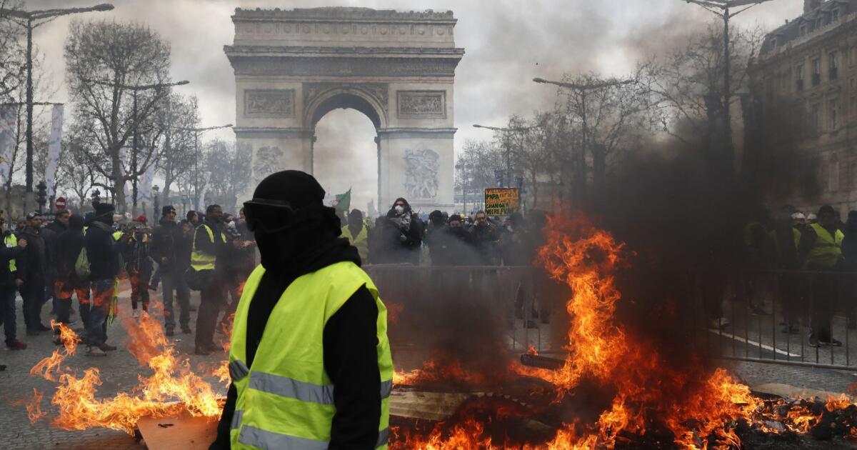 Paris protests: Scenes of destruction on Champs Elysées, Gallery