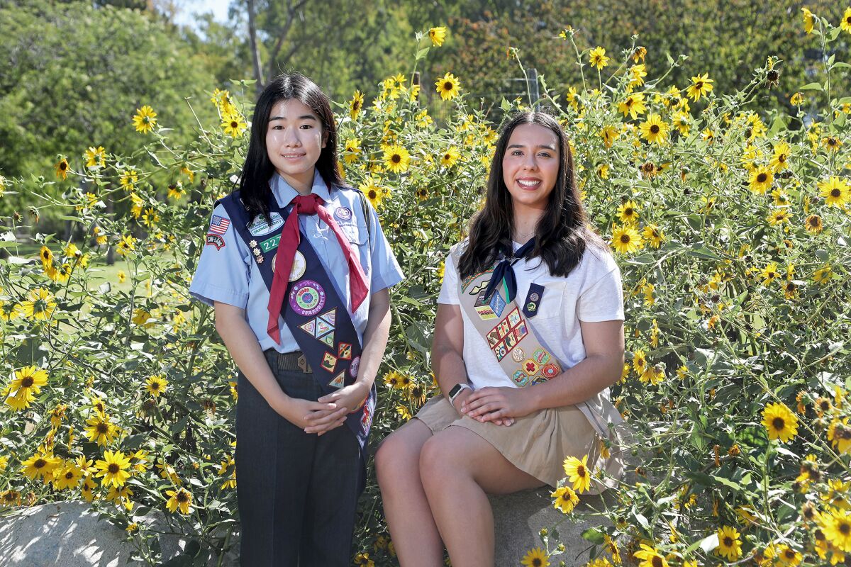 Vivian Nguyen and Hadley Goodwin, both 18, recently earned the Girl Scout Gold Award.