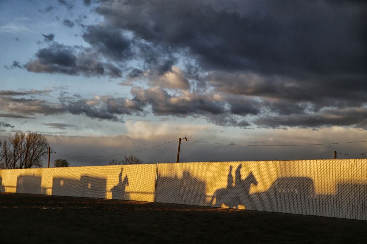 High school students compete in a rodeo at the Cassia County fairgrounds. (Robert Gauthier / Los Angeles Times)