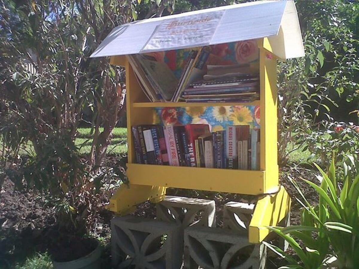 Street corner libraries such as this one are a potent symbol of the empathy and community that literature demands.