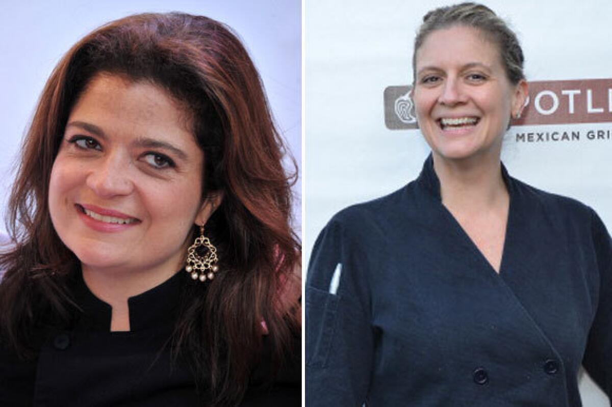 "Next Iron Chef" competitors Alex Guarnaschelli, left, and Amanda Freitag went head-to-head in the show's finale.