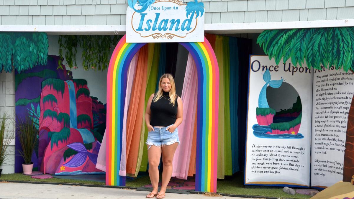 Heather Burbich, owner of Once Upon An Island on Balboa Island, at her shop.