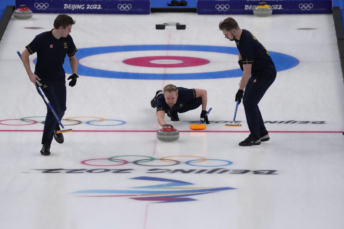 Sweden and Britain face off in men's curling at the 2022 Olympics.