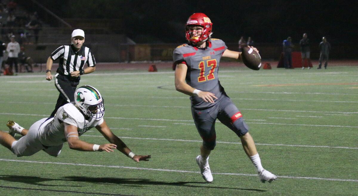Cathedral senior D.J. Ralph was a weapon both running and throwing.