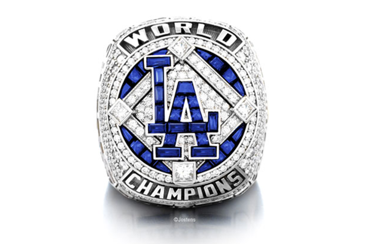 Replica Dodgers championship ring by Jostens.