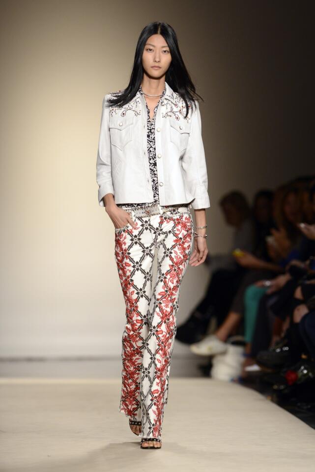 A look from Isabel Marant's spring-summer 2013 runway collection.