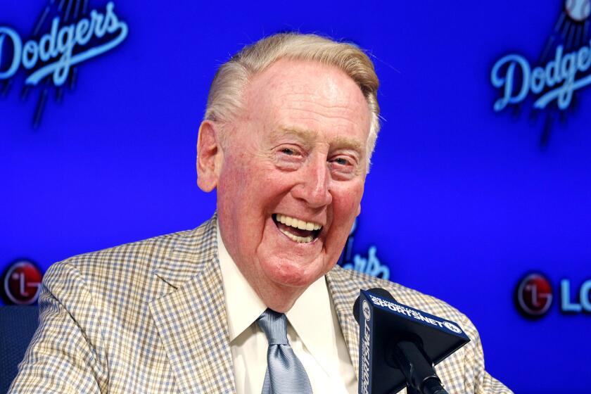 Hall of Fame broadcaster Vin Scully made others smile when he recently announced he'd back back on the air with the Dodgers next season. Unfortunately, he also said it likely will be his last.