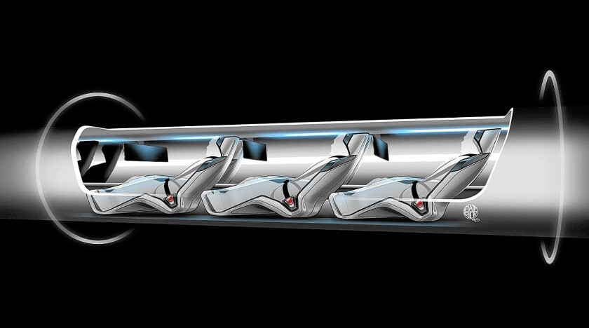 The Hyperloop proposed by billionaire Elon Musk would work somewhat like a pneumatic delivery system, shooting passengers in capsules through a tube.