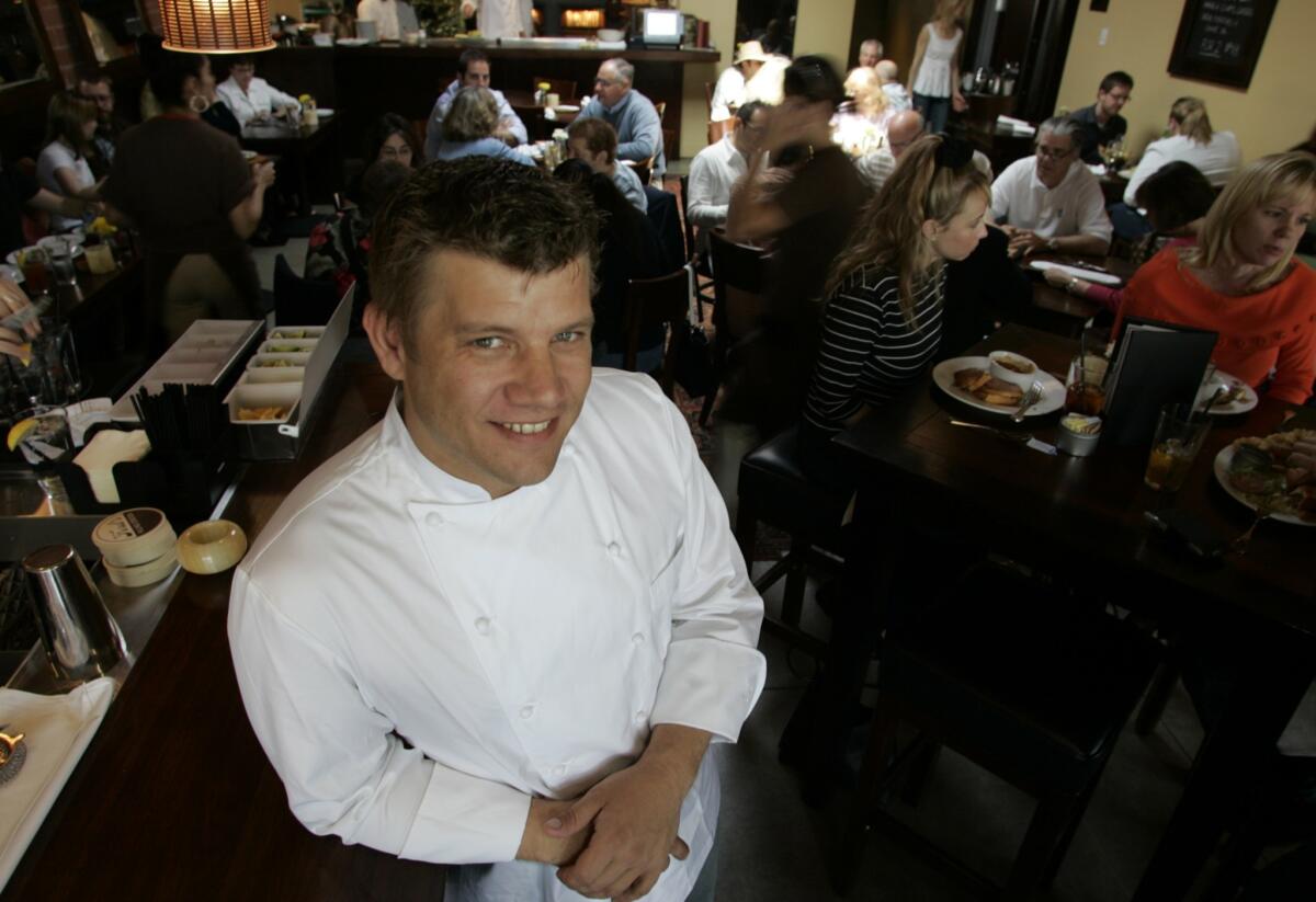 Chef Ben Ford in April 2006 at Ford's Filling Station, which closed Sunday.