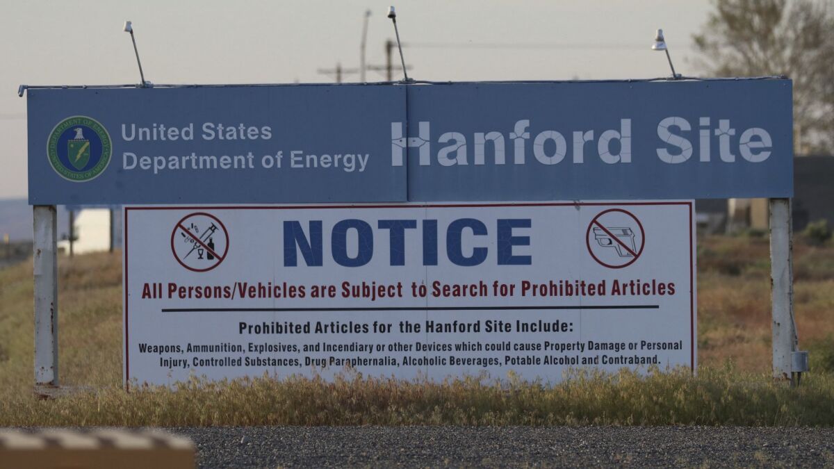 The Hanford nuclear site in Washington state.