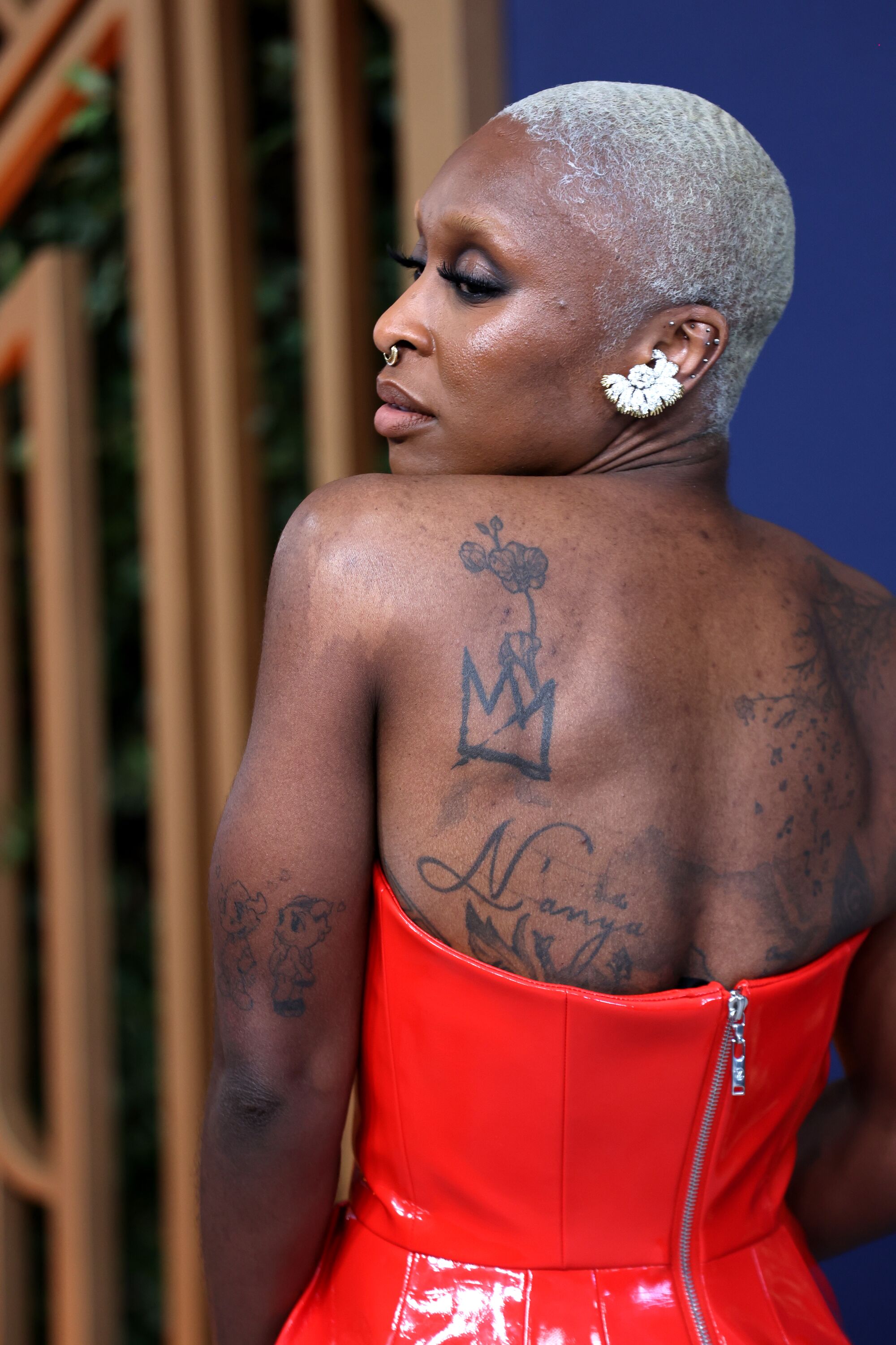 Cynthia Erivo arrives at the SAG Awards.