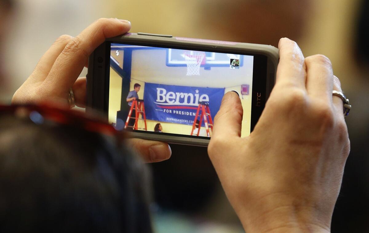 The presidential campaign of Vermont Sen. Bernie Sanders is taking advantage of cheap and readily available technology to build its infrastructure.