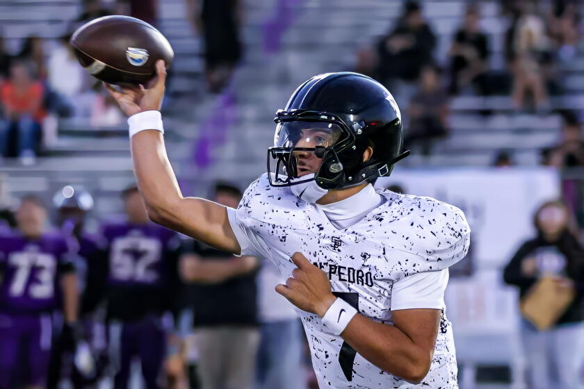 San Pedro quarterback Seth Solorio.