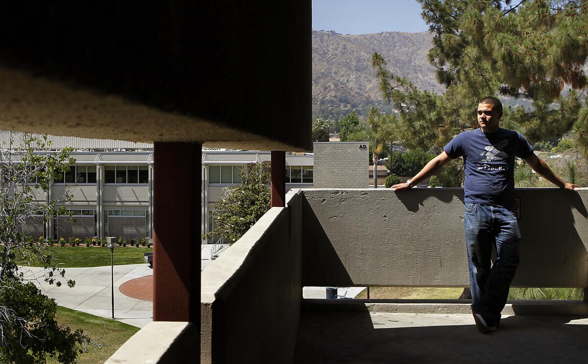 Citrus College student Vincenzo Sinapi-Riddle is photographed on campus in Glendora on Monday, June 30, 2014.