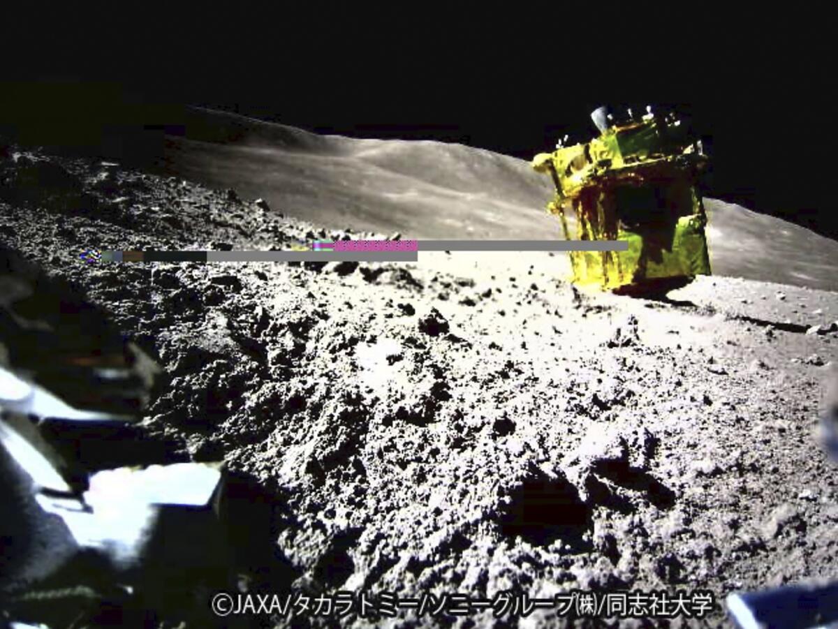 a robotic rover on the moon