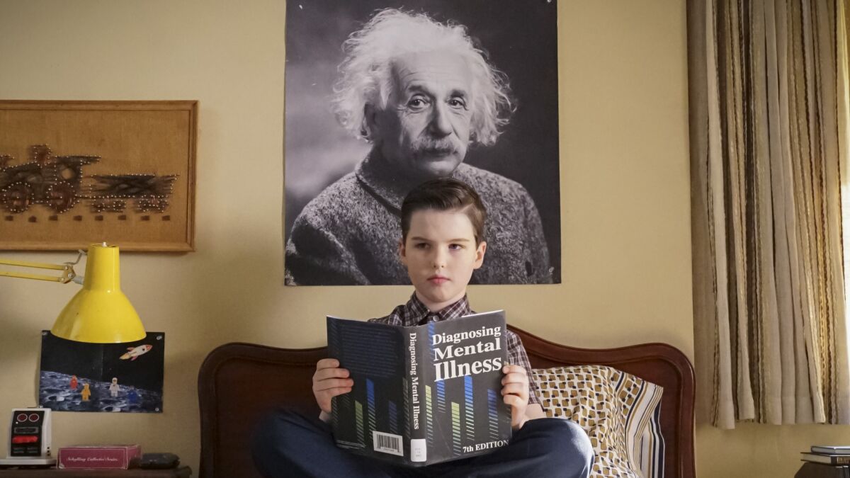 Iain Armitage in the season premiere of "Young Sheldon" on CBS.