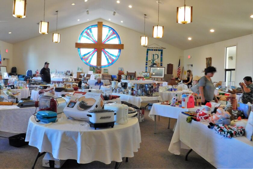 A boutique was set up inside the St. Mary's sanctuary Saturday for the Fall Bazaar.  