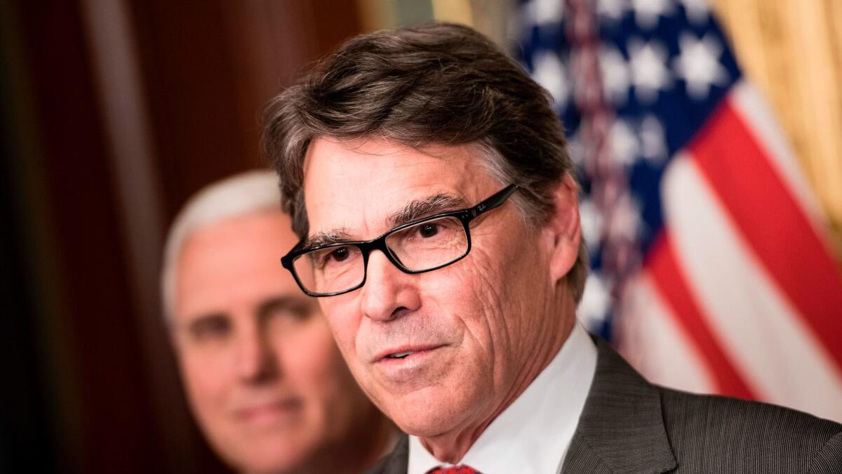 Energy Secretary Rick Perry