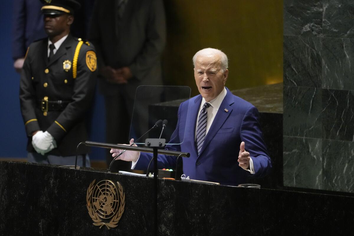 President Biden speaks at the United Nations.