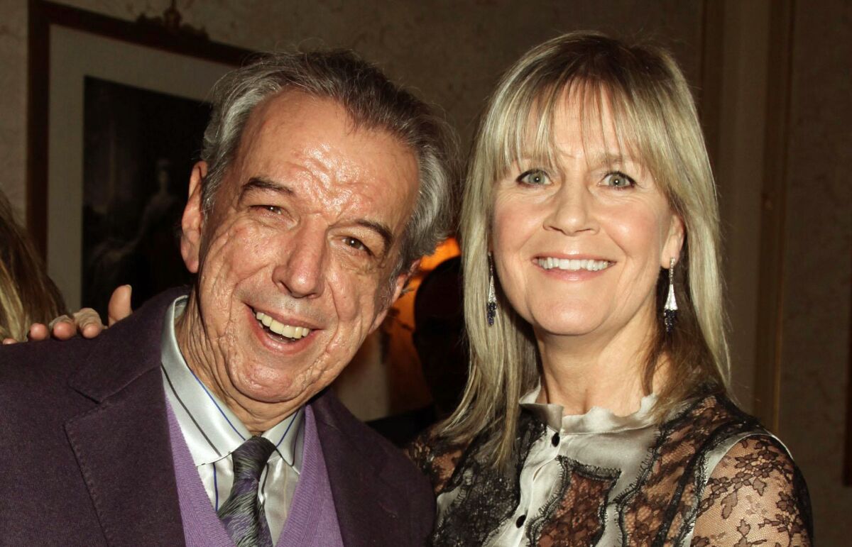Songwriter Rod Temperton and his wife, Kathy, attend a Teenage Cancer Trust concert at Royal Albert Hall in London on March 29, 2012.