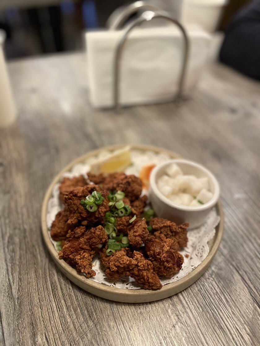 Chicken karaage at Gyutan Ramen, an eatery in Irvine.