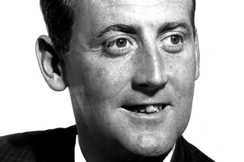 Vin Scully, Los Angeles Dodgers radio announcer, circa 1960.