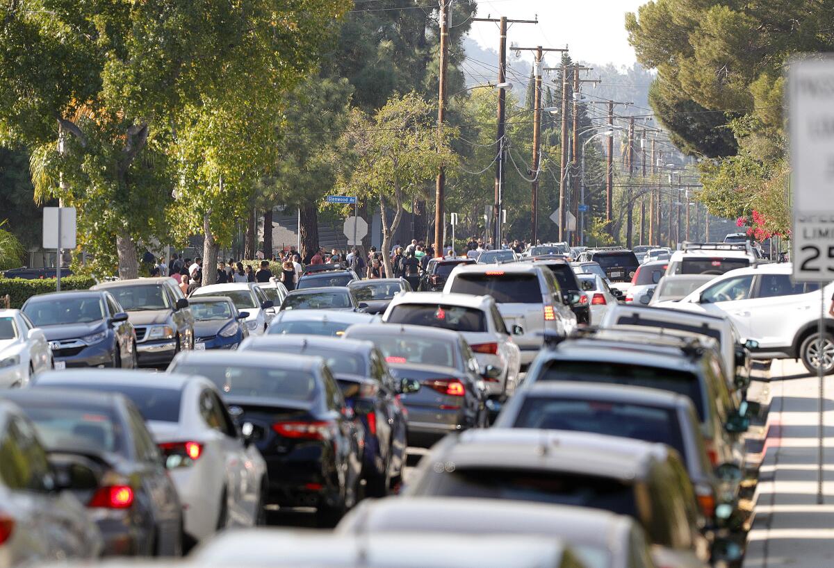 Crescenta Valley High School was placed on lockdown Monday afternoon after someone was reportedly seen with a weapon on campus, according to the Glendale Unified School District.