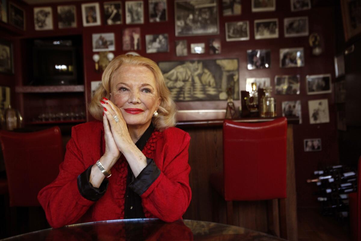 Gena Rowlands at her home in Los Angeles.