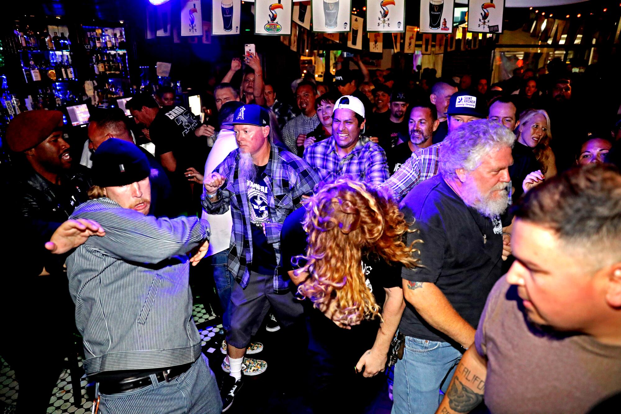 People in the mosh pit at Punk Rock Karaoke