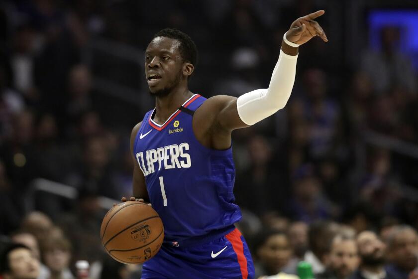 Los Angeles Clippers' Reggie Jackson in action against the Sacramento Kings during the first half of an NBA basketball game Saturday, Feb. 22, 2020, in Los Angeles. (AP Photo/Marcio Jose Sanchez)