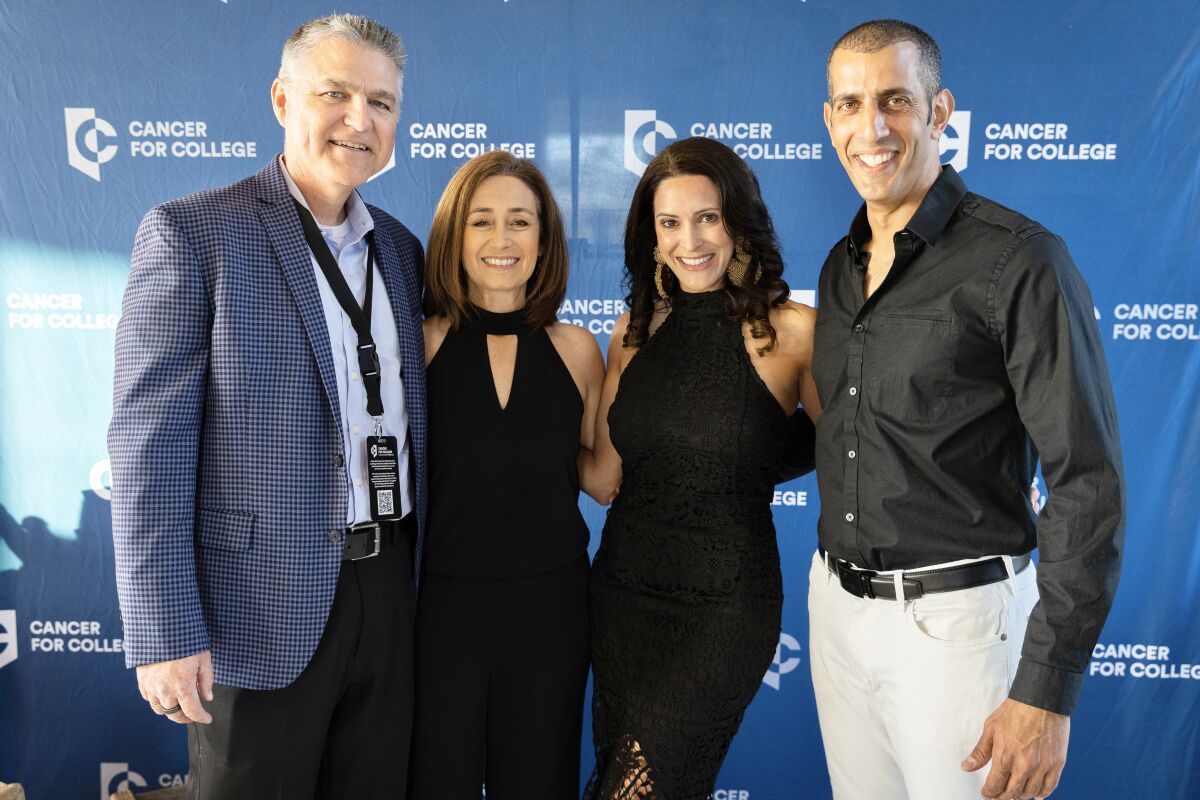 Cancer for College founder Craig Pollard, Stacy Pollard, Yamia Benhaim and Asaf Benhaim.