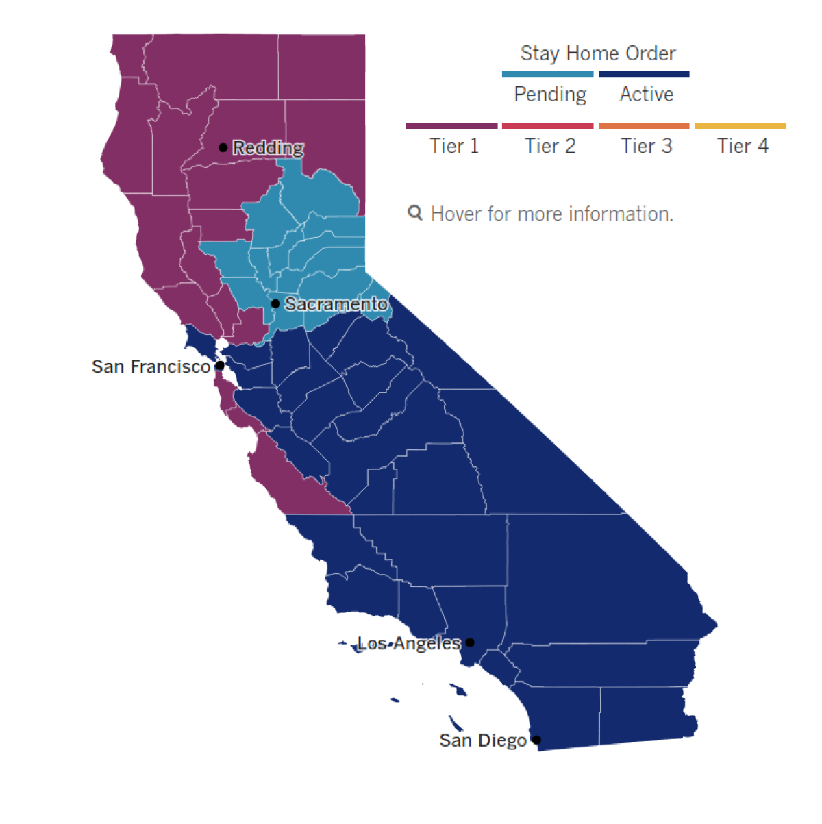 California reopenings tiers map 12-10
