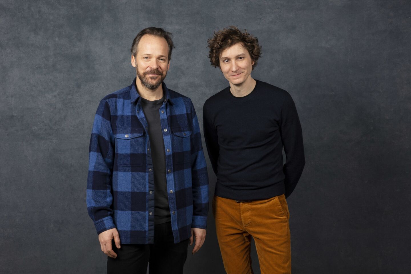 Actor Peter Sarsgaard, left, and director Michael Tyburski, from the film "The Sound of Silence," photographed at the 2019 Sundance Film Festival in Park City, Utah, on Friday, Jan. 25.