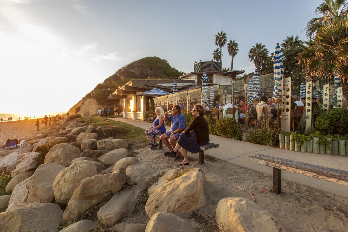 The Boathouse restaurant at Hendry’s Beach in Santa Barbara serves a great meal and spectacular sunset views.