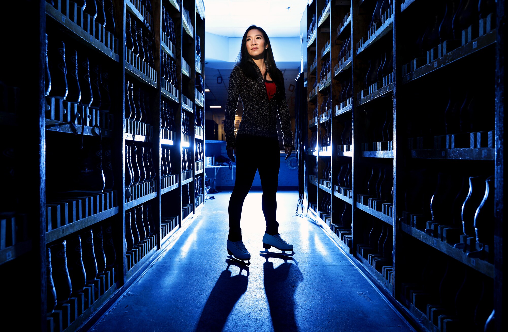 Michelle Kwan is photographed at her family's ice rink in Artesia.