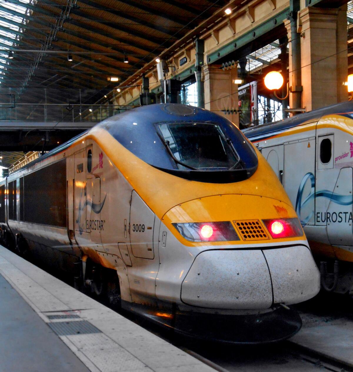 Eurostar trains travel from the heart of London to Paris in less than two and a half hours.