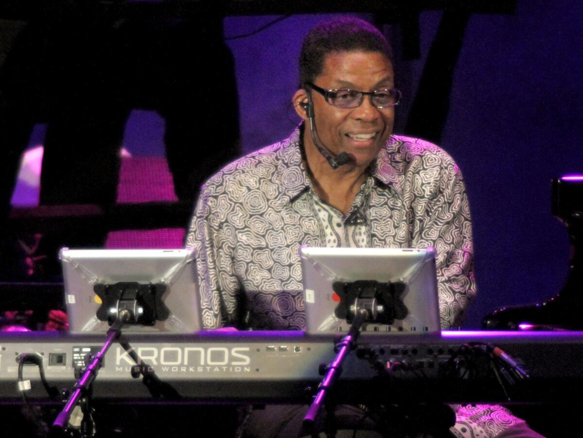 Herbie Hancock onstage at the Hollywood Bowl in 2012.