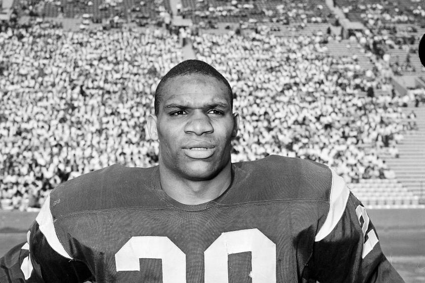 Mike Garrett, USC halfback and All-America candidate, is pictured in Los Angeles, Nov. 28, 1964. (AP Photo/David F. Smith)