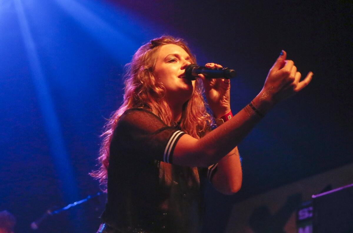 Closer on Tove Lo as she performs at Perez Hilton's One Night in Austin Party.