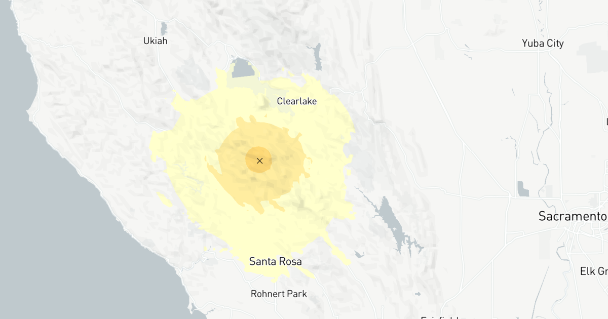 A magnitude 4.4 earthquake was felt near Healdsburg, California.