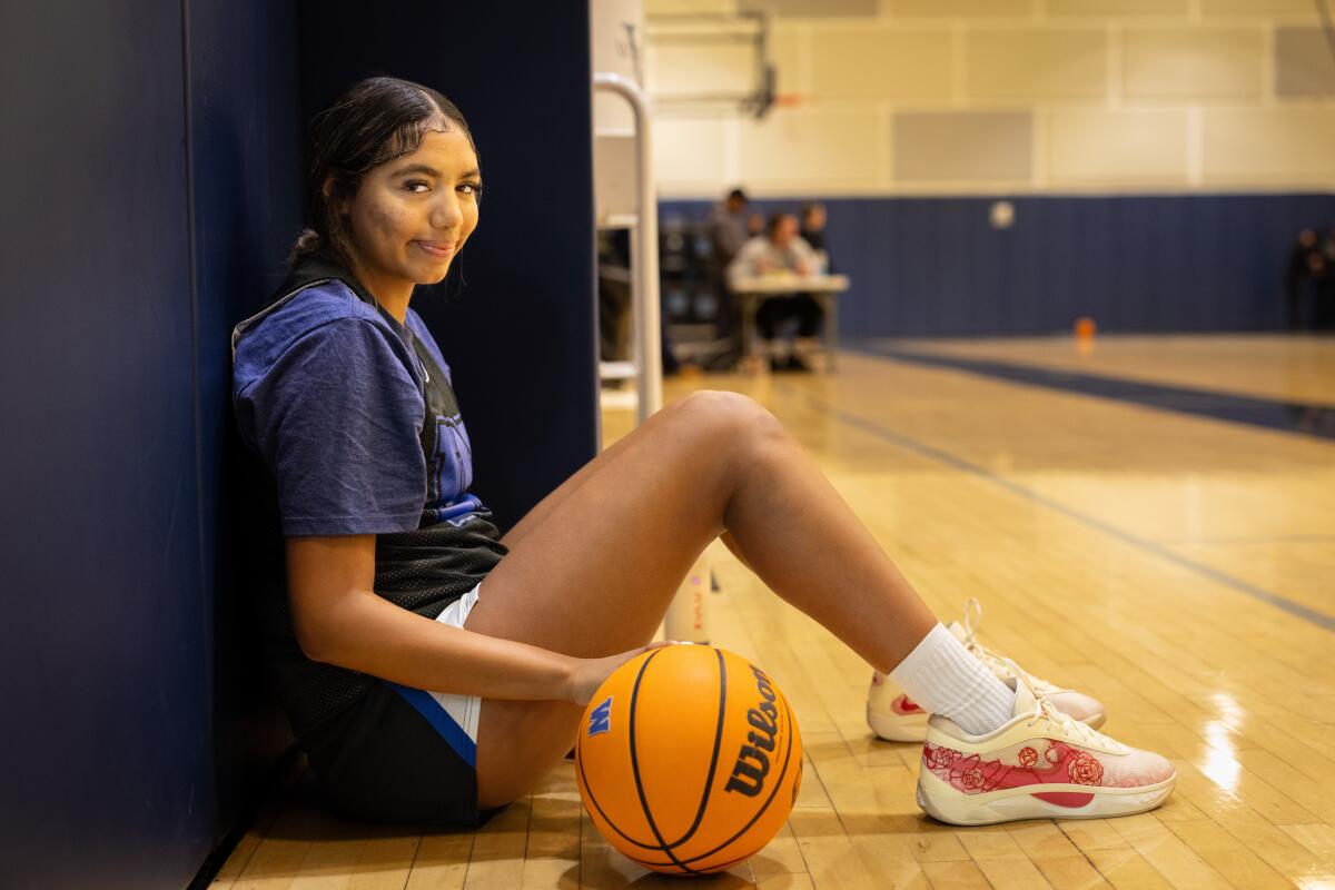 Windward High freshman Shiloh Johnson poses for a photo at the school's gym.